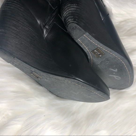 Schuler & Sons Wedge Black Boots SZ 7B - Picture 8 of 15